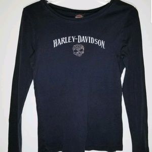 Harley Davidson Womens Black Long Sleeve